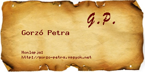 Gorzó Petra névjegykártya