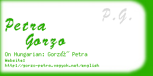 petra gorzo business card